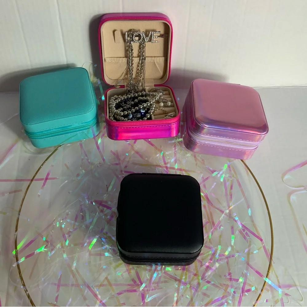 Mini Travel Black Portable Jewelry Storage Box